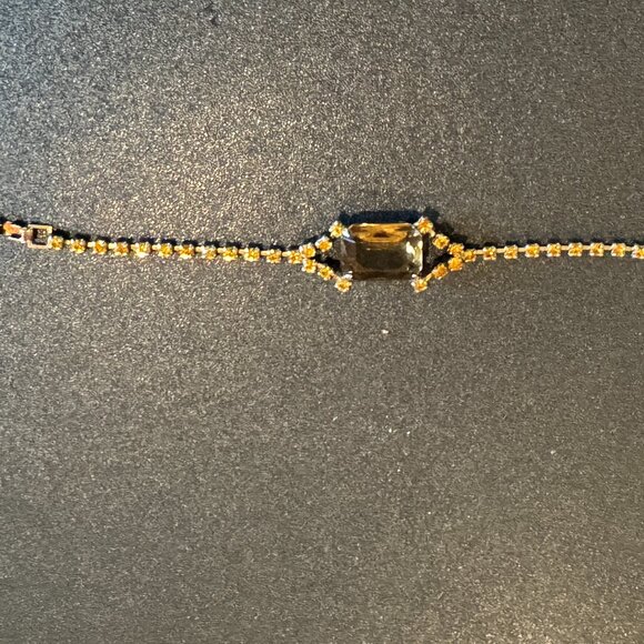 Art Deco Gold Rhinestone Bracelet Set | Gatsby Glam Jewelry | Vintage-Inspired - Picture 3 of 7